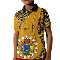 8 August Manihiki Island Gospel Day Kid Polo Shirt Cook Islands Tribal Pattern - Wonder Print Shop