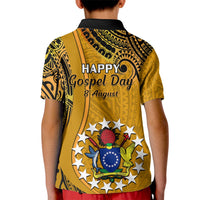 8 August Manihiki Island Gospel Day Kid Polo Shirt Cook Islands Tribal Pattern - Wonder Print Shop