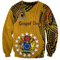 8 August  Manihiki Island Gospel Day Sweatshirt Cook Islands Tribal Pattern - Wonder Print Shop
