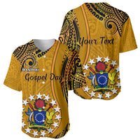 Personalised 8 August Manihiki Island Gospel Day Baseball Jersey Cook Islands Tribal Pattern - Wonder Print Shop