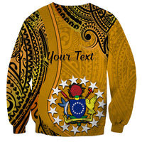 Personalised 8 August Manihiki Island Gospel Day Sweatshirt Cook Islands Tribal Pattern - Wonder Print Shop