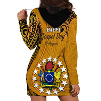 15 August Rakahanga Island Gospel Day Hoodie Dress Cook Islands Tribal Pattern - Wonder Print Shop