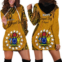 15 August Rakahanga Island Gospel Day Hoodie Dress Cook Islands Tribal Pattern - Wonder Print Shop
