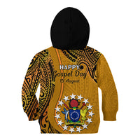 15 August Rakahanga Island Gospel Day Kid Hoodie Cook Islands Tribal Pattern - Wonder Print Shop