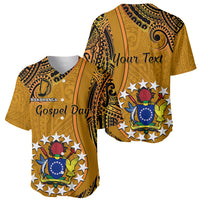Personalised 15 August Rakahanga Island Gospel Day Baseball Jersey Cook Islands Tribal Pattern - Wonder Print Shop