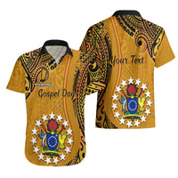 Personalised 15 August Rakahanga Island Gospel Day Hawaiian Shirt Cook Islands Tribal Pattern - Wonder Print Shop