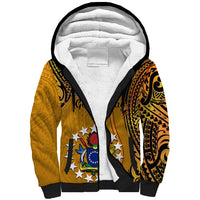 Personalised 15 August Rakahanga Island Gospel Day Sherpa Hoodie Cook Islands Tribal Pattern - Wonder Print Shop
