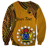 Personalised 15 August Rakahanga Island Gospel Day Sweatshirt Cook Islands Tribal Pattern - Wonder Print Shop