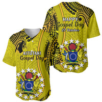 27 October Aitutaki Island Gospel Day Baseball Jersey Cook Islands Tribal Pattern - Wonder Print Shop