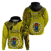 27 October Aitutaki Island Gospel Day Hoodie Cook Islands Tribal Pattern - Wonder Print Shop