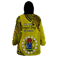 27 October Aitutaki Island Gospel Day Wearable Blanket Hoodie Cook Islands Tribal Pattern - Wonder Print Shop