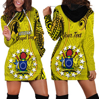 Personalised 27 October Aitutaki Island Gospel Day Hoodie Dress Cook Islands Tribal Pattern - Wonder Print Shop