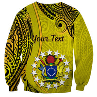 Personalised 27 October Aitutaki Island Gospel Day Sweatshirt Cook Islands Tribal Pattern - Wonder Print Shop
