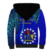 8 December Pukapuka Island Gospel Day Sherpa Hoodie Cook Islands Tribal Pattern - Wonder Print Shop