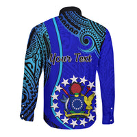 Personalised 8 December Pukapuka Island Gospel Day Long Sleeve Button Shirt Cook Islands Tribal Pattern - Wonder Print Shop