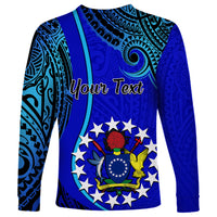 Personalised 8 December Pukapuka Island Gospel Day Long Sleeve Shirt Cook Islands Tribal Pattern - Wonder Print Shop