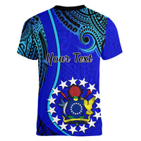 Personalised 8 December Pukapuka Island Gospel Day Women V Neck T Shirt Cook Islands Tribal Pattern - Wonder Print Shop