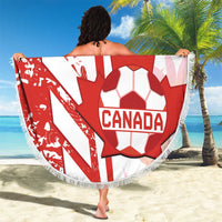 Custom Canada Soccer Beach Blanket Les Rouges Sporty Style - Wonder Print Shop