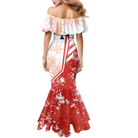 Custom Canada Soccer Family Matching Mermaid Dress and Hawaiian Shirt Les Rouges Sporty Style - Wonder Print Shop