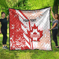 Custom Canada Soccer Quilt Les Rouges Sporty Style - Wonder Print Shop