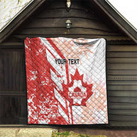 Custom Canada Soccer Quilt Les Rouges Sporty Style - Wonder Print Shop