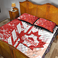 Custom Canada Soccer Quilt Bed Set Les Rouges Sporty Style - Wonder Print Shop