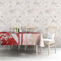 Custom Canada Soccer Tablecloth Les Rouges Sporty Style - Wonder Print Shop