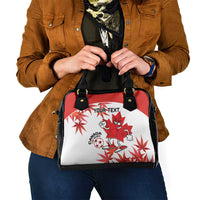 Custom Canada Soccer Shoulder Handbag Les Rouges Cute Maple Leaf Mascot