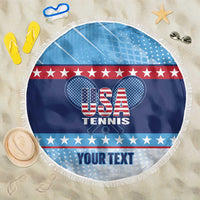 Custom United States Tennis Beach Blanket 2025 Go USA - Wonder Print Shop