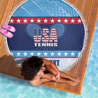 Custom United States Tennis Beach Blanket 2025 Go USA - Wonder Print Shop