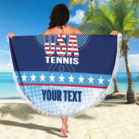 Custom United States Tennis Beach Blanket 2025 Go USA - Wonder Print Shop