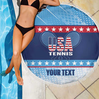 Custom United States Tennis Beach Blanket 2025 Go USA - Wonder Print Shop