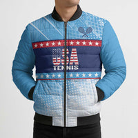 Custom United States Tennis Bomber Puffer Jacket 2025 Go USA - Wonder Print Shop