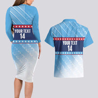 Custom United States Tennis Couples Matching Long Sleeve Bodycon Dress and Hawaiian Shirt 2025 Go USA - Wonder Print Shop