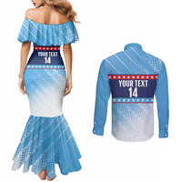Custom United States Tennis Couples Matching Mermaid Dress and Long Sleeve Button Shirt 2025 Go USA - Wonder Print Shop