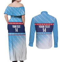 Custom United States Tennis Couples Matching Off Shoulder Maxi Dress and Long Sleeve Button Shirt 2025 Go USA - Wonder Print Shop