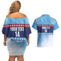 Custom United States Tennis Couples Matching Off Shoulder Short Dress and Hawaiian Shirt 2025 Go USA - Wonder Print Shop