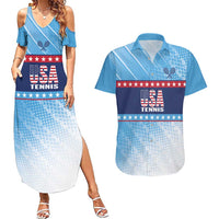 Custom United States Tennis Couples Matching Summer Maxi Dress and Hawaiian Shirt 2025 Go USA - Wonder Print Shop