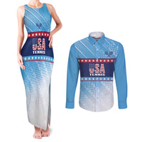 Custom United States Tennis Couples Matching Tank Maxi Dress and Long Sleeve Button Shirt 2025 Go USA - Wonder Print Shop