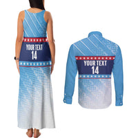 Custom United States Tennis Couples Matching Tank Maxi Dress and Long Sleeve Button Shirt 2025 Go USA - Wonder Print Shop
