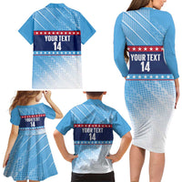 Custom United States Tennis Family Matching Long Sleeve Bodycon Dress and Hawaiian Shirt 2025 Go USA - Wonder Print Shop