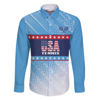 Custom United States Tennis Family Matching Long Sleeve Bodycon Dress and Hawaiian Shirt 2025 Go USA - Wonder Print Shop