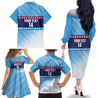 Custom United States Tennis Family Matching Off The Shoulder Long Sleeve Dress and Hawaiian Shirt 2025 Go USA - Wonder Print Shop