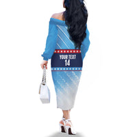 Custom United States Tennis Family Matching Off The Shoulder Long Sleeve Dress and Hawaiian Shirt 2025 Go USA - Wonder Print Shop