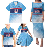 Custom United States Tennis Family Matching Puletasi and Hawaiian Shirt 2025 Go USA - Wonder Print Shop