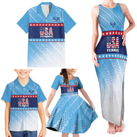 Custom United States Tennis Family Matching Tank Maxi Dress and Hawaiian Shirt 2025 Go USA - Wonder Print Shop