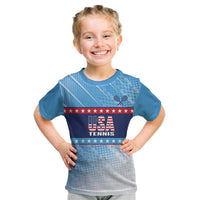 Custom United States Tennis Kid T Shirt 2025 Go USA - Wonder Print Shop