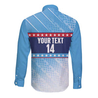 Custom United States Tennis Long Sleeve Button Shirt 2025 Go USA - Wonder Print Shop