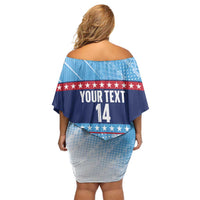 Custom United States Tennis Off Shoulder Short Dress 2025 Go USA - Wonder Print Shop