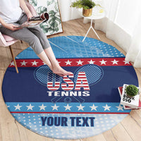 Custom United States Tennis Round Carpet 2025 Go USA - Wonder Print Shop